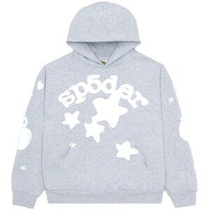 Gray Beluga Sp5der Hoodie